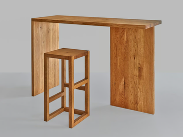 STEP - High solid wood stool by Vitamin Design - view 3